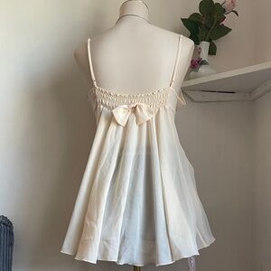 Vintage Cream Bow-Back Top